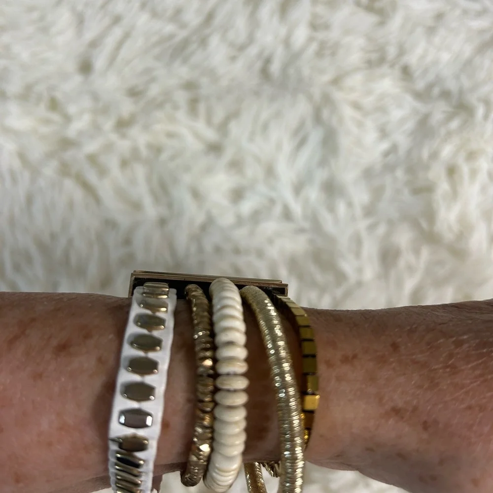 Victoria Emerson Gold and Cream Bracelet Set - Picture 6 of 9